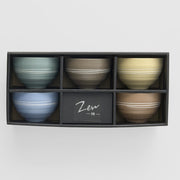 Bowl Set 5pcs 250ml Pastel Glazes V637-C3083