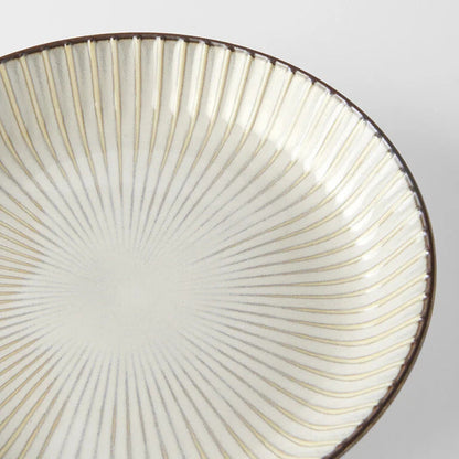 Plate High Rim 22.5cm White Sendan Glaze V637-C3129