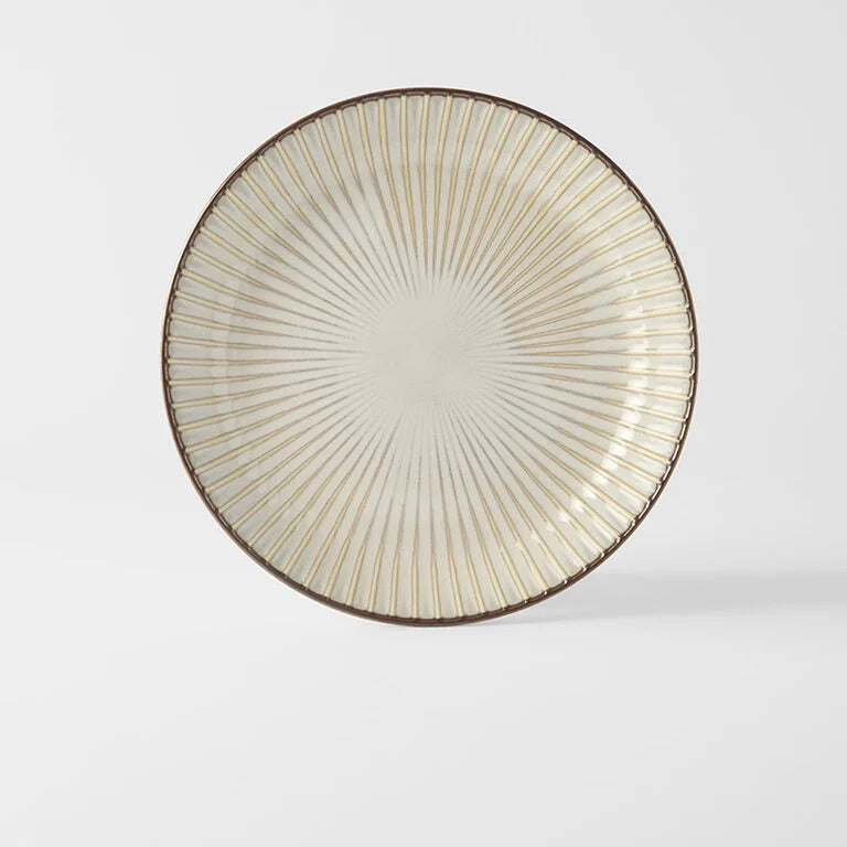 Plate High Rim 22.5cm White Sendan Glaze V637-C3129