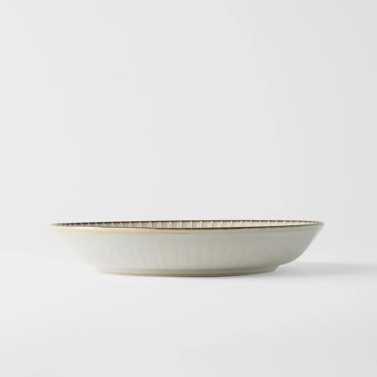 Plate High Rim 22.5cm White Sendan Glaze V637-C3129
