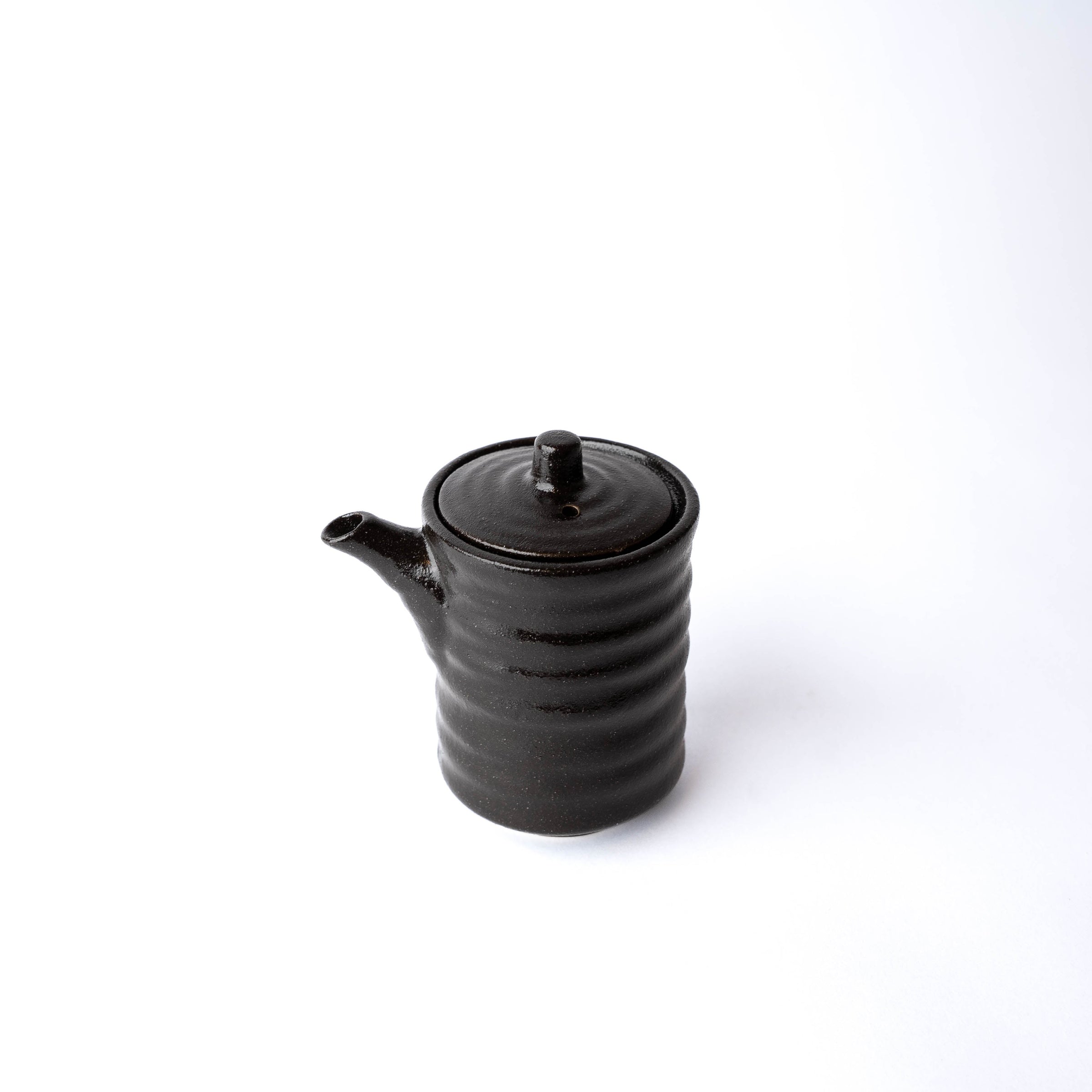 Soy Pot 170ml Black Ribbed V637-C3154