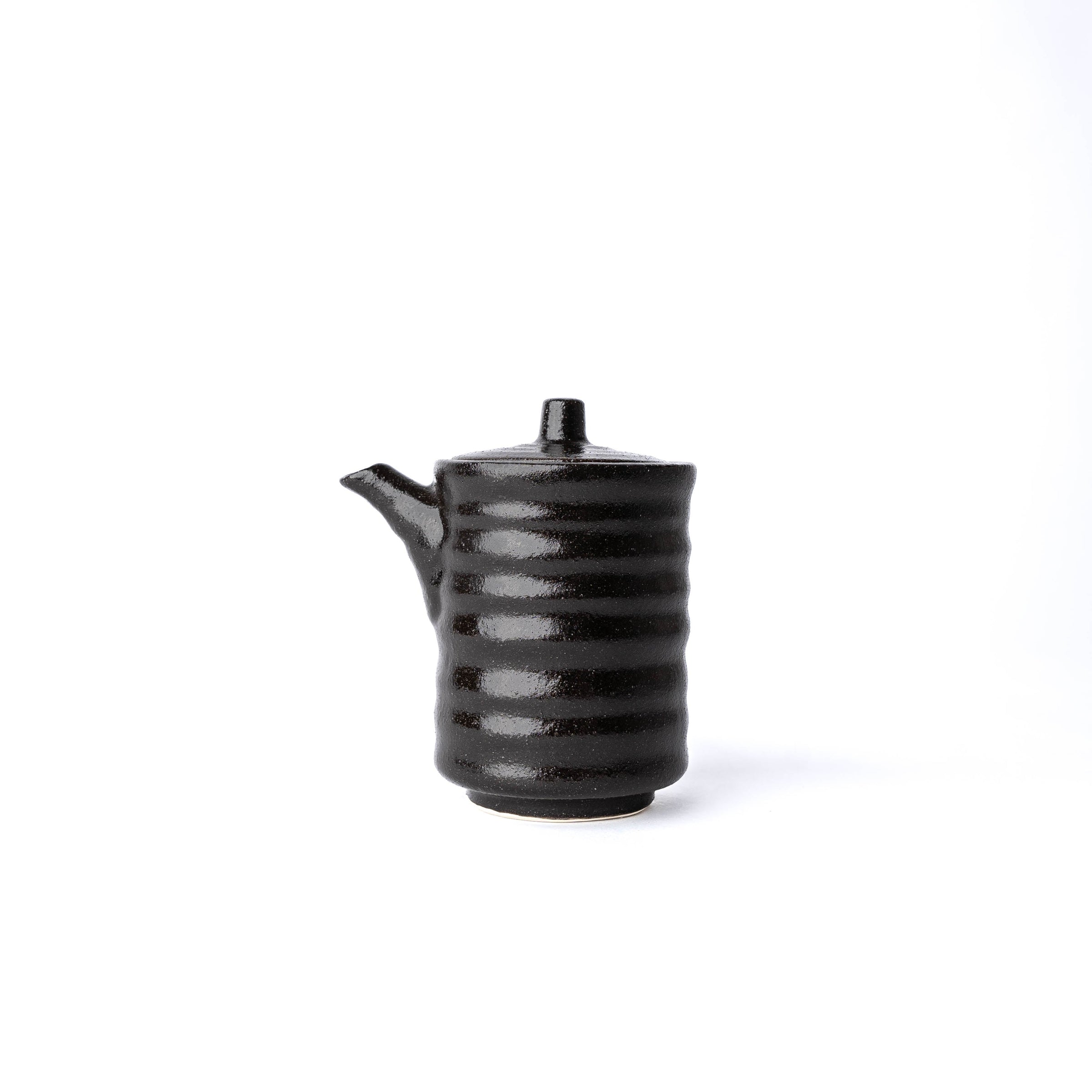 Soy Pot 170ml Black Ribbed V637-C3154