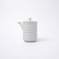Soy Pot Ribbed 170ml White Glaze V637-C3155