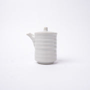 Soy Pot Ribbed 170ml White Glaze V637-C3155