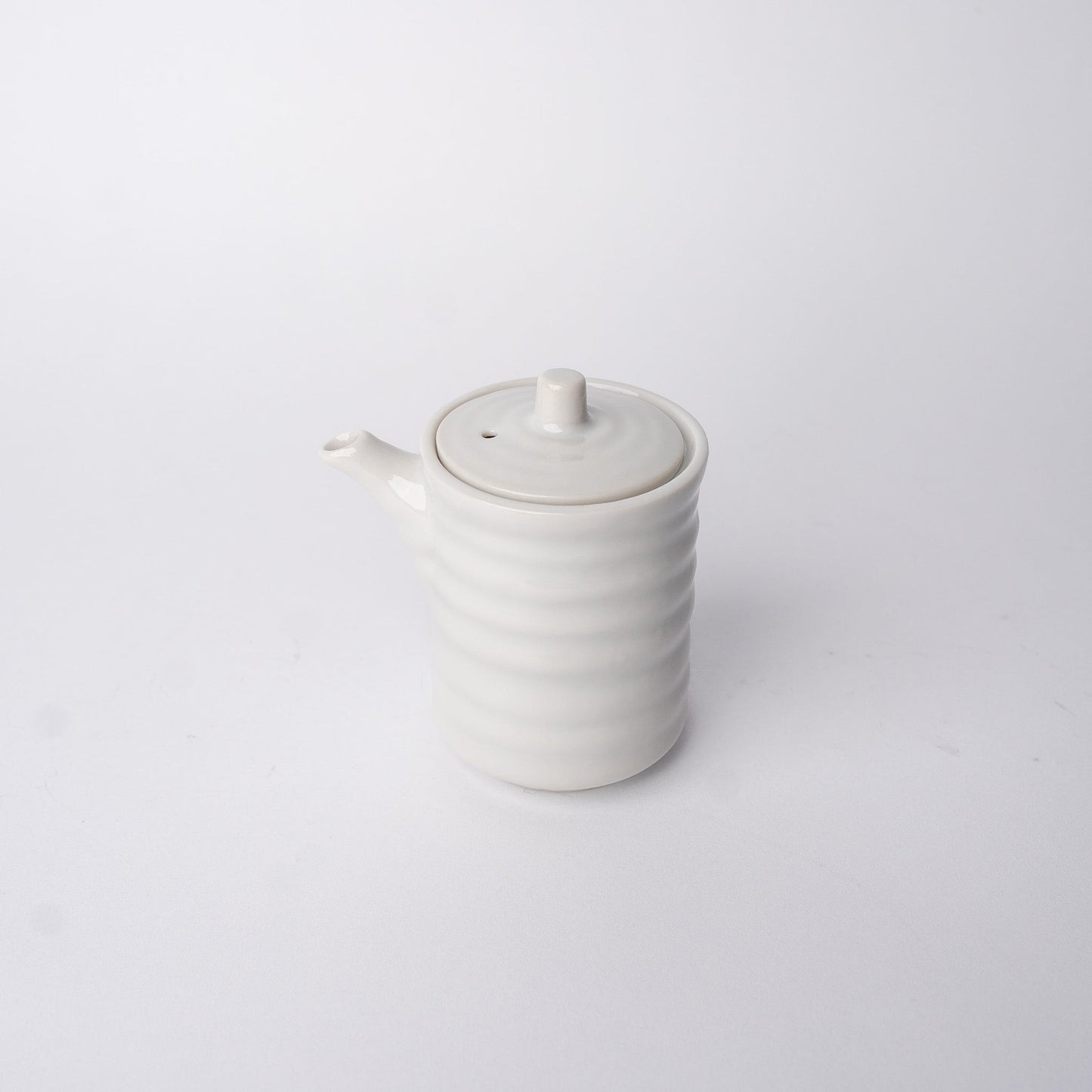 Soy Pot Ribbed 170ml White Glaze V637-C3155