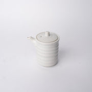 Soy Pot Ribbed 170ml White Glaze V637-C3155