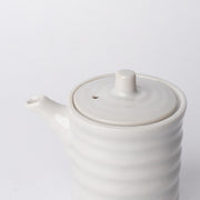 Soy Pot Ribbed 170ml White Glaze V637-C3155
