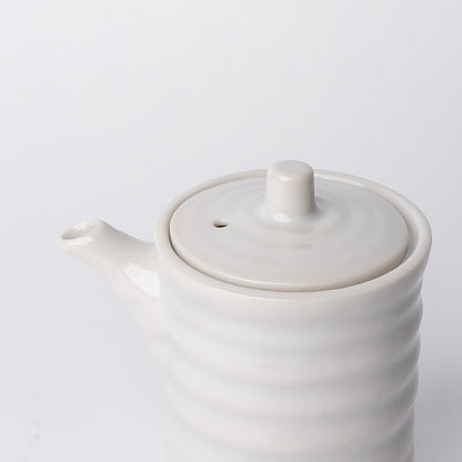 Soy Pot Ribbed 170ml White Glaze V637-C3155