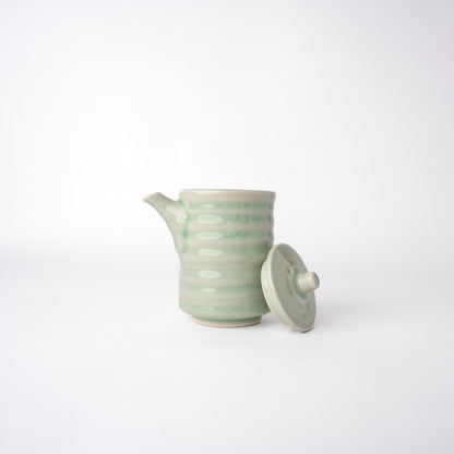 Soy Pot Ribbed 170ml Celadon Glaze V637-C3156