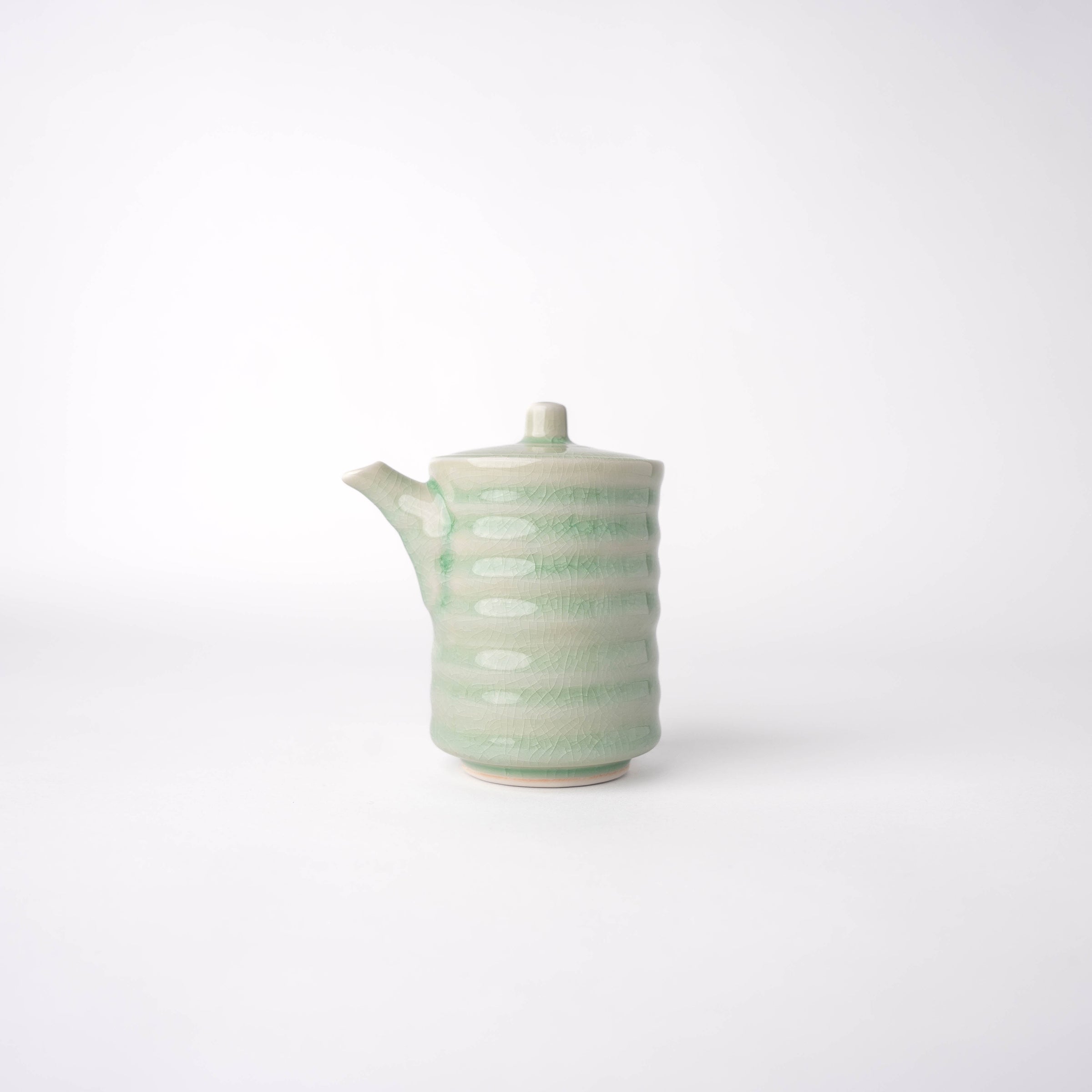 Soy Pot Ribbed 170ml Celadon Glaze V637-C3156