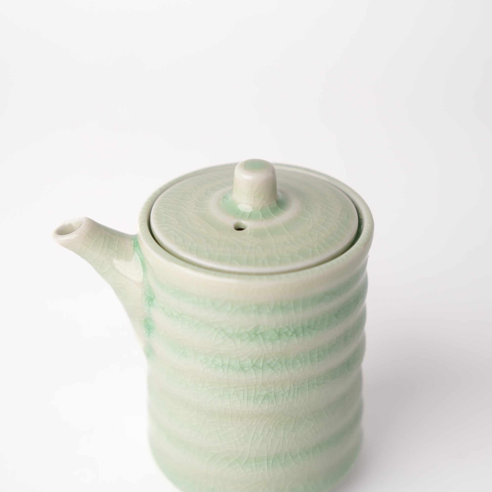 Soy Pot Ribbed 170ml Celadon Glaze V637-C3156