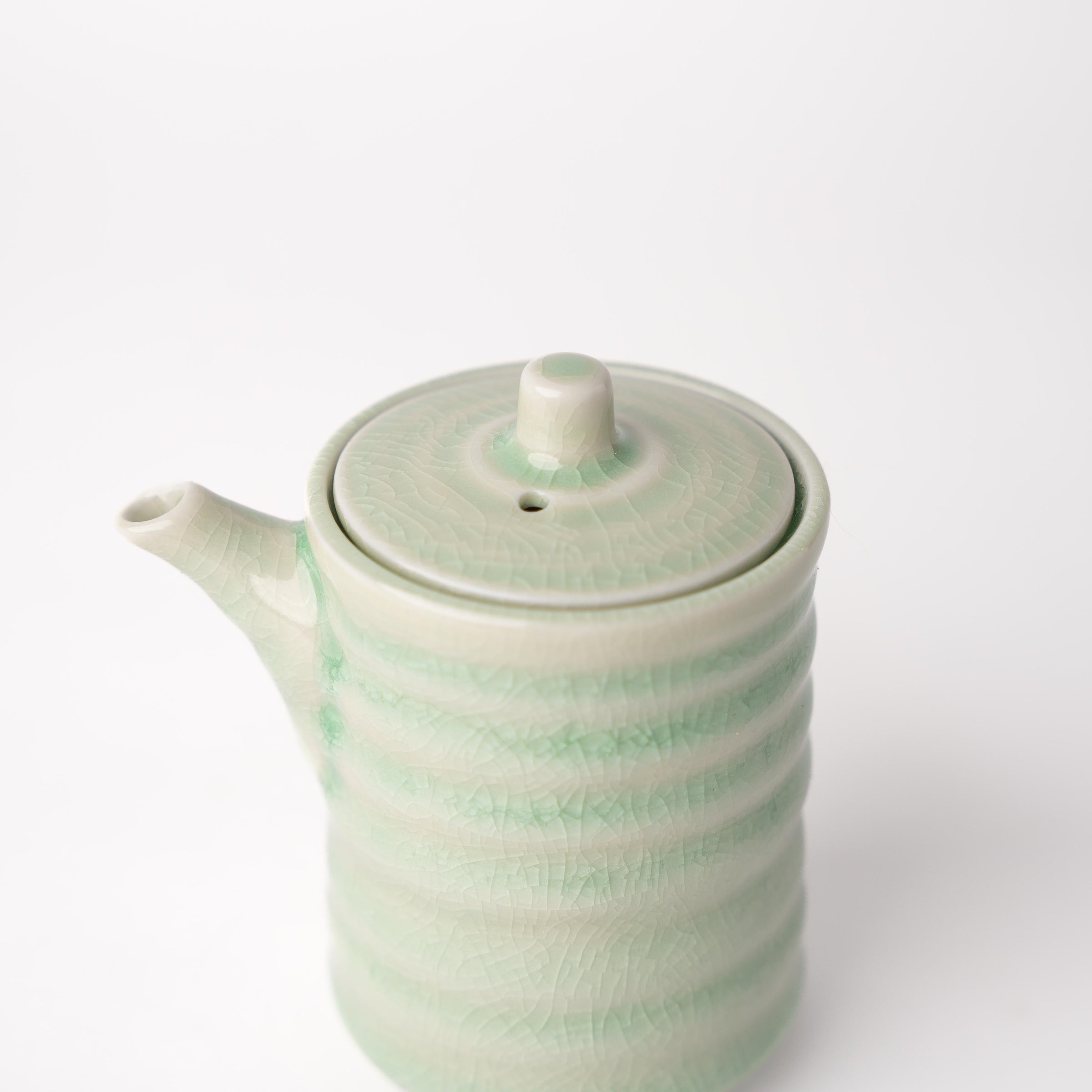 Soy Pot Ribbed 170ml Celadon Glaze V637-C3156