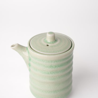 Soy Pot Ribbed 170ml Celadon Glaze V637-C3156