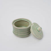 Sugar Pot 5.3cm Ribbed Celadon Glaze V637-C3157