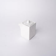 Soy Pot Squared 150ml Textured White Glaze V637-C3158