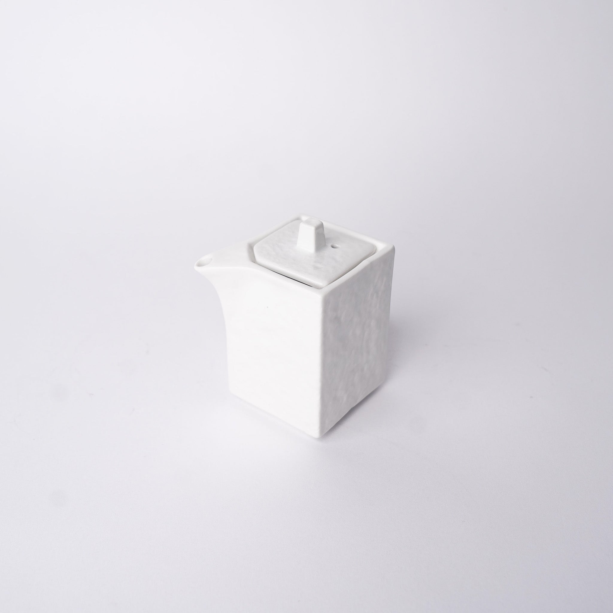 Soy Pot Squared 150ml Textured White Glaze V637-C3158