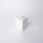 Soy Pot Squared 150ml Textured White Glaze V637-C3158
