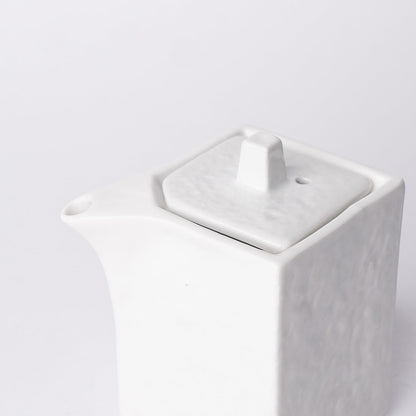 Soy Pot Squared 150ml Textured White Glaze V637-C3158