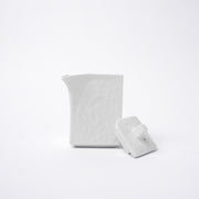 Soy Pot Squared 150ml Textured White Glaze V637-C3158