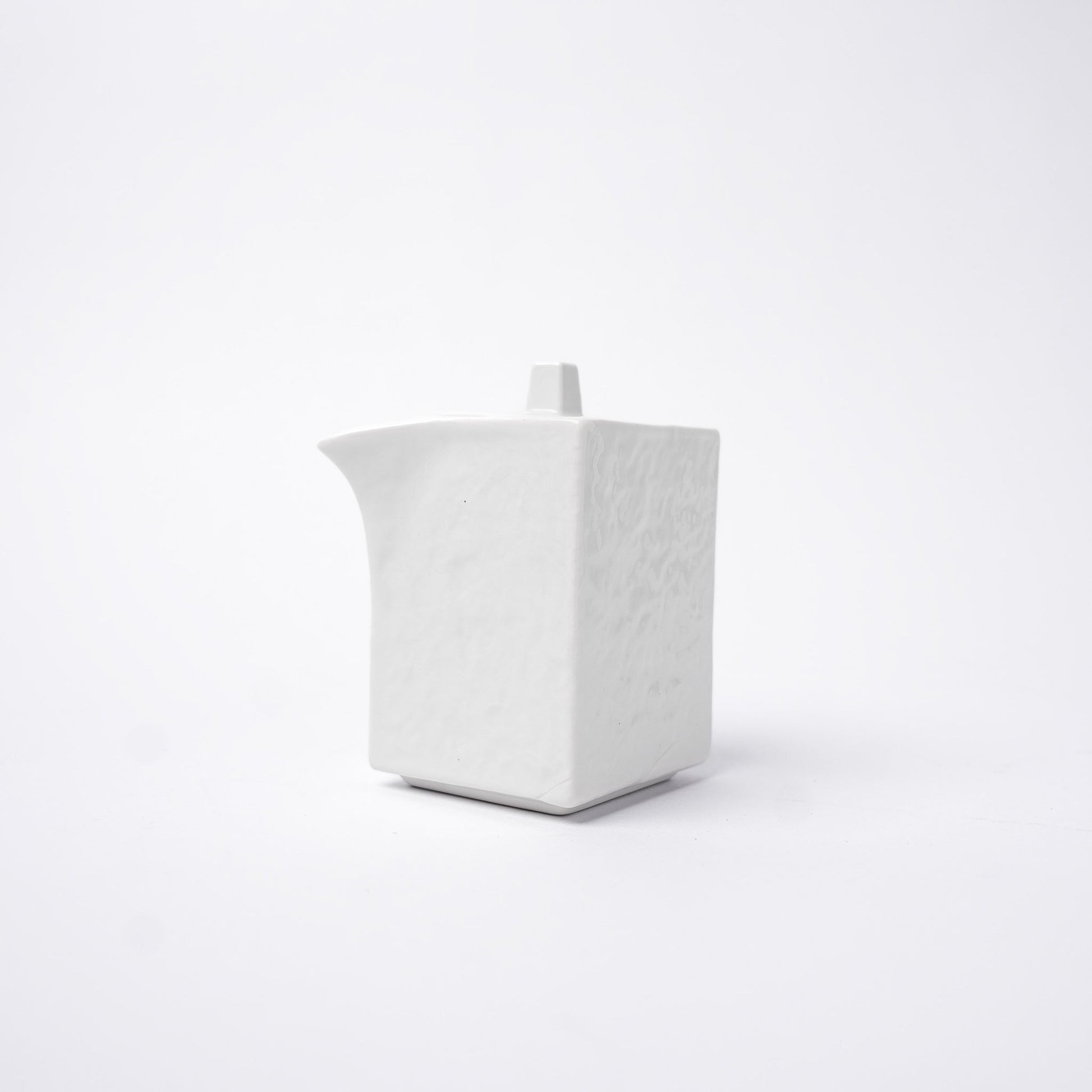Soy Pot Squared 150ml Textured White Glaze V637-C3158