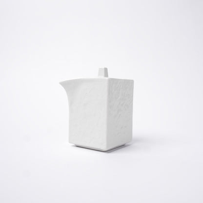 Soy Pot Squared 150ml Textured White Glaze V637-C3158