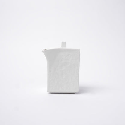 Soy Pot Squared 150ml Textured White Glaze V637-C3158