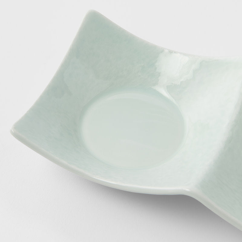 Two Section Sauce Dish Spearmint Glaze V637-C3161