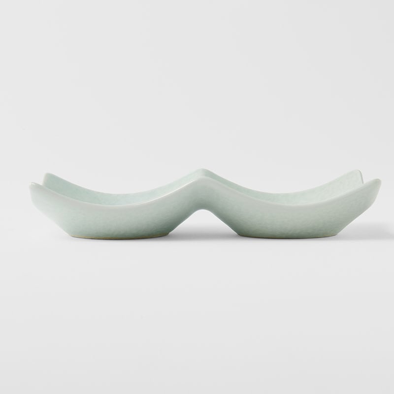 Two Section Sauce Dish Spearmint Glaze V637-C3161