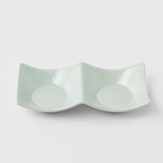 Two Section Sauce Dish Spearmint Glaze V637-C3161
