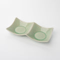 Two Section Sauce Dish Celadon Glaze V637-C3162