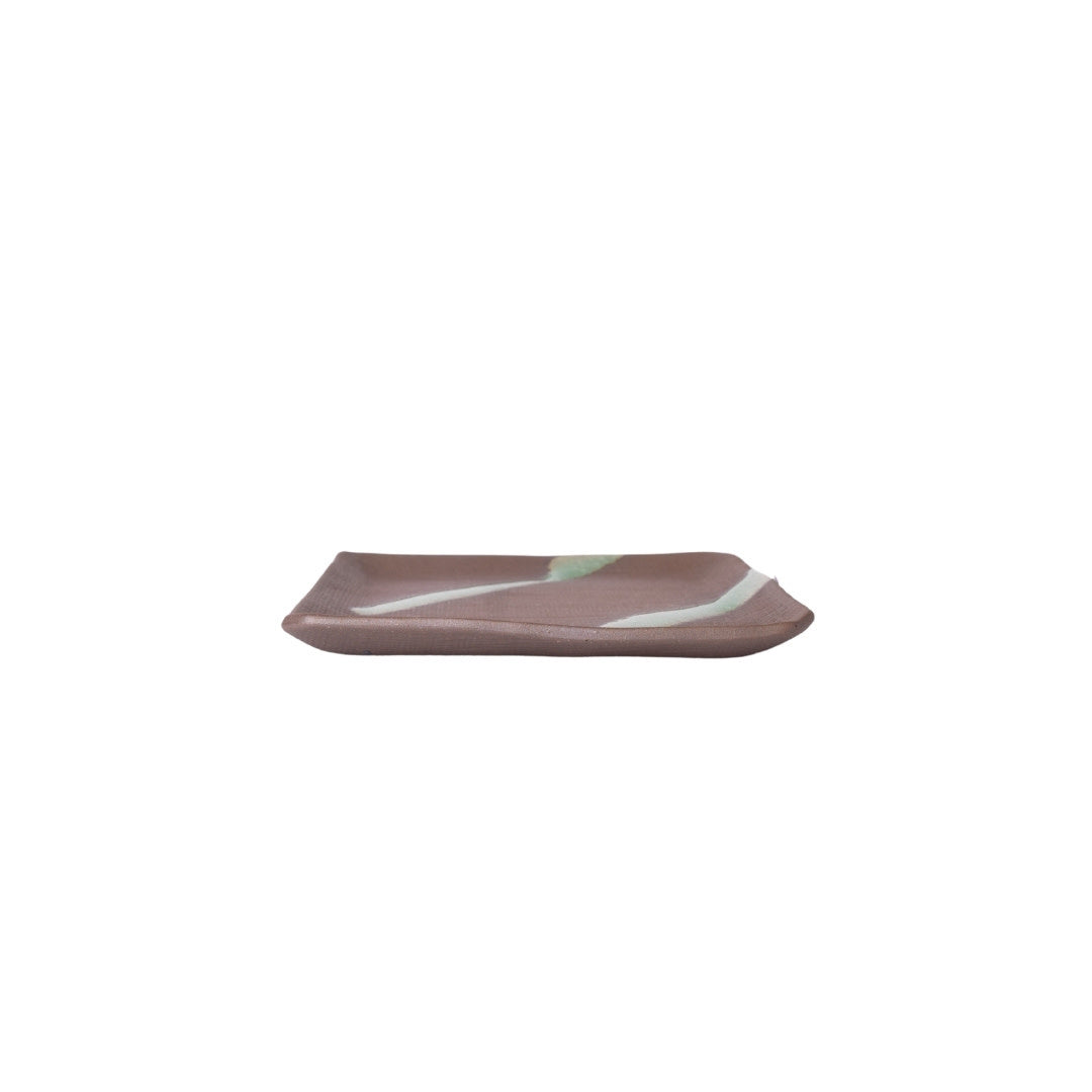 Saucer Apex 12.8cm Green Bisque Glaze V637-C3166