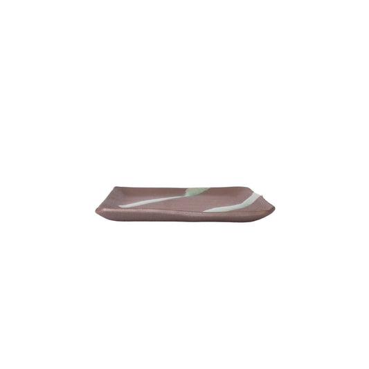 Saucer Apex 12.8cm Green Bisque Glaze V637-C3166