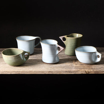 Cup 130ml Swoop Ice Blue Glaze V637-C3169