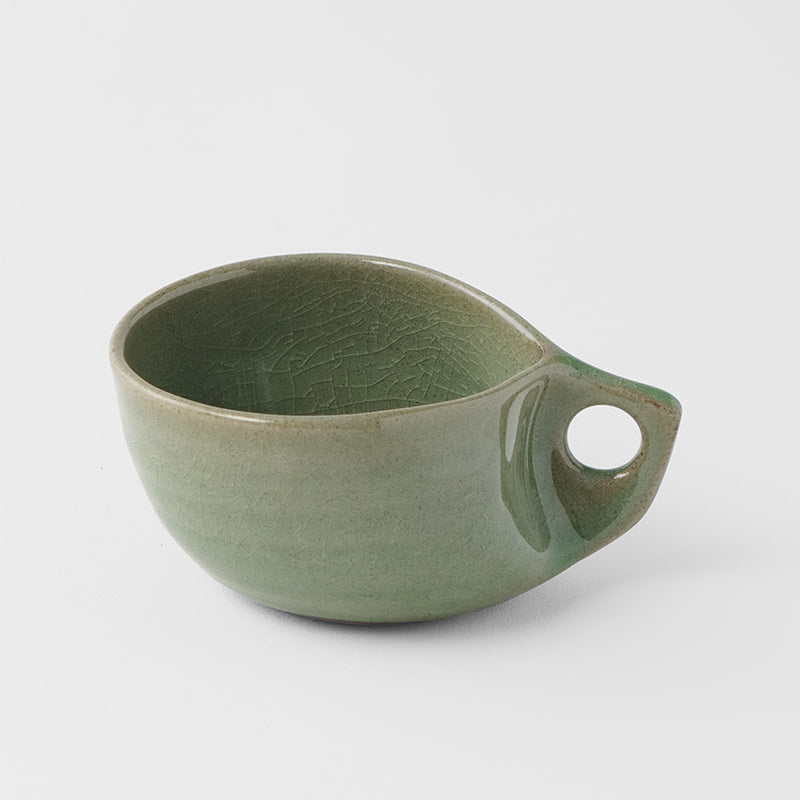 Cup 100ml Arc Green Glaze V637-C3170