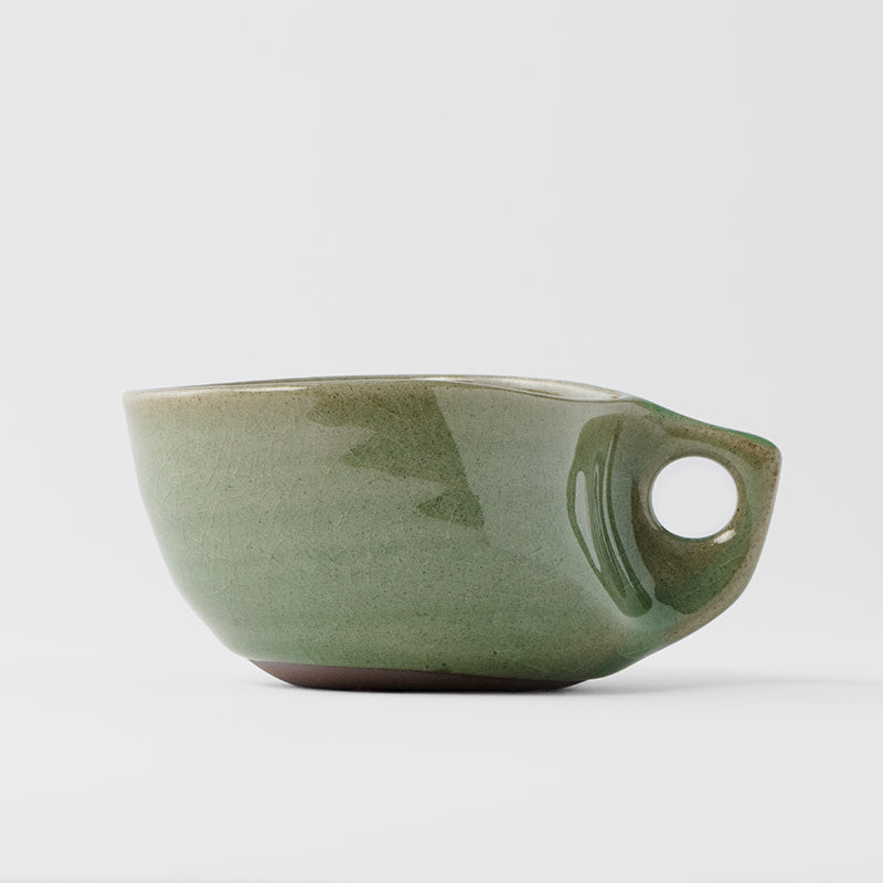Cup 100ml Arc Green Glaze V637-C3170
