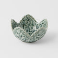Sauce Dish Leaf 7.5cm Green Glaze V637-C3197