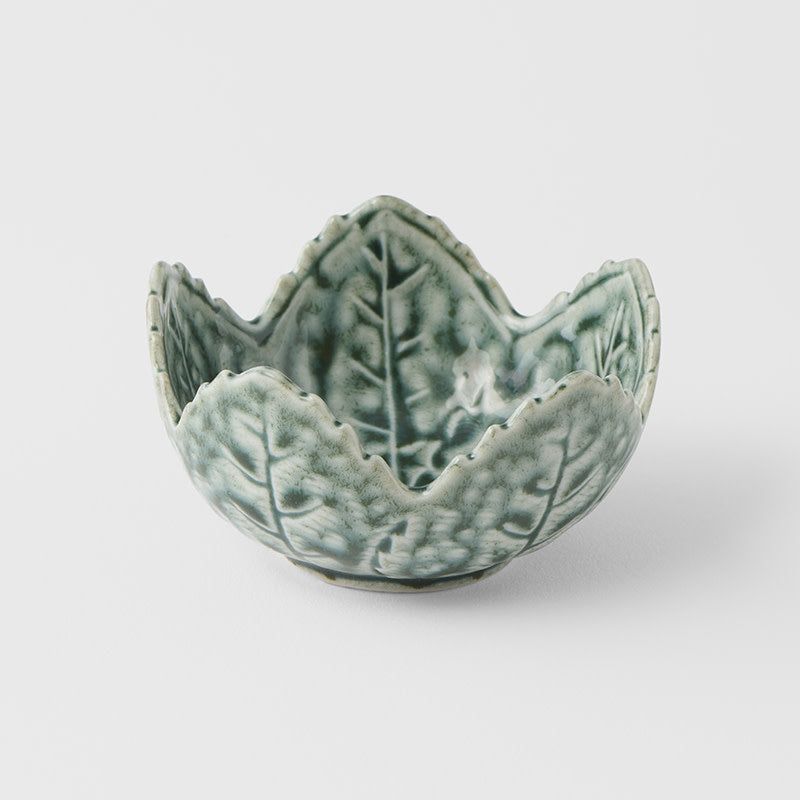 Sauce Dish Leaf 7.5cm Green Glaze V637-C3197