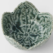 Sauce Dish Leaf 7.5cm Green Glaze V637-C3197