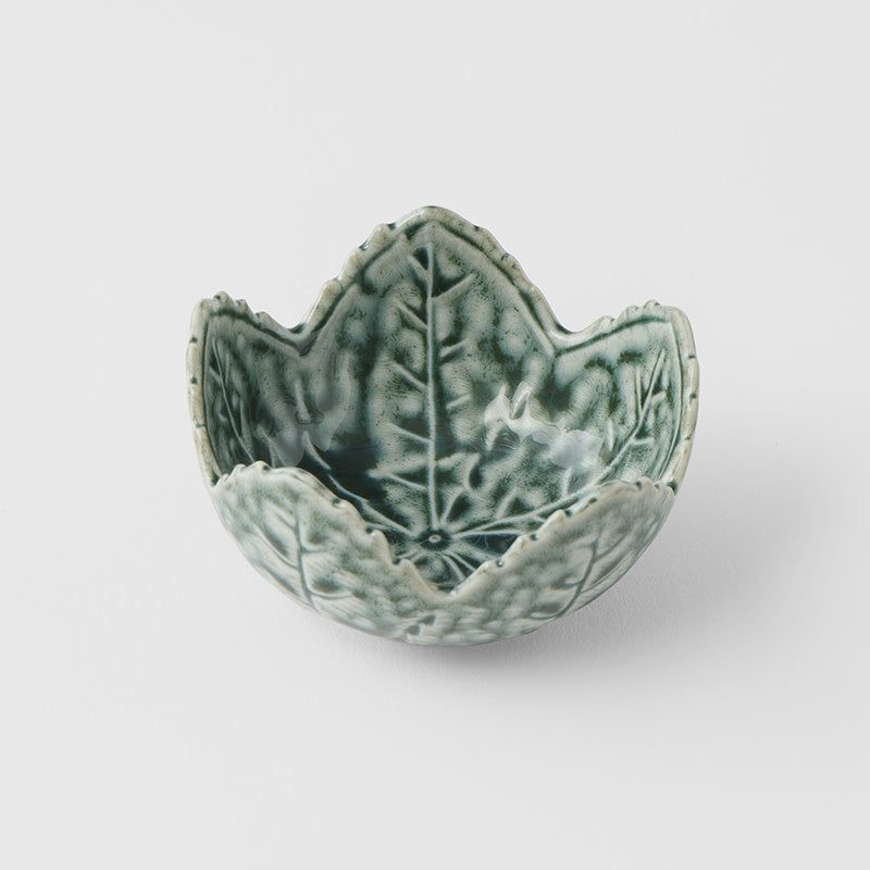 Sauce Dish Leaf 7.5cm Green Glaze V637-C3197