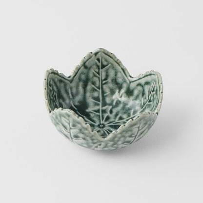 Sauce Dish Leaf 7.5cm Green Glaze V637-C3197