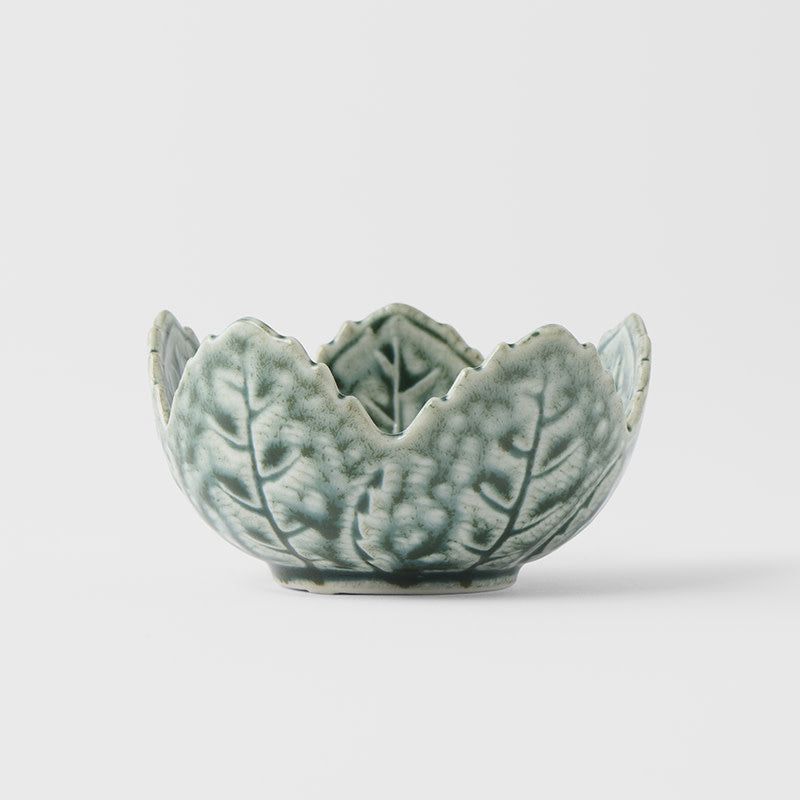 Sauce Dish Leaf 7.5cm Green Glaze V637-C3197