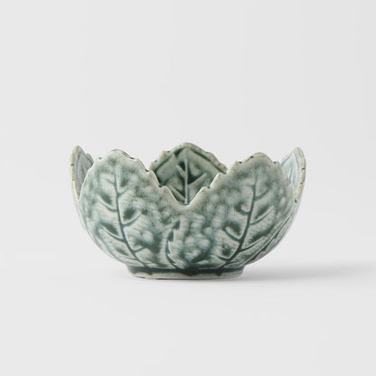 Sauce Dish Leaf 7.5cm Green Glaze V637-C3197