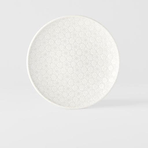 Side Plate 19.5cm White Star Glaze V637-C3255