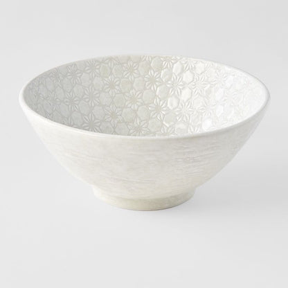 Udon Bowl 19.5cm White Star Glaze V637-C3264