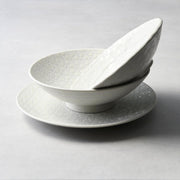 Udon Bowl 19.5cm White Star Glaze V637-C3264