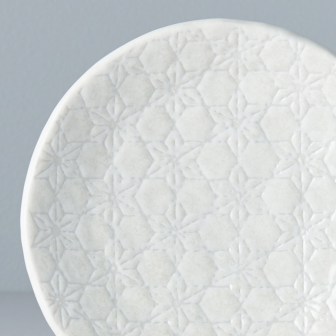 Saucer 13.5cm White Star Glaze V637-C3505