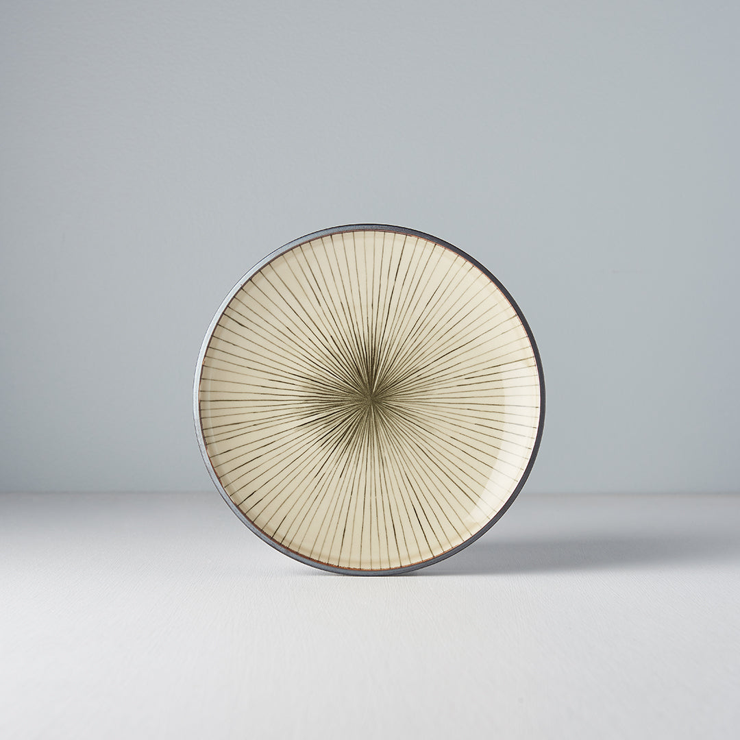 Side Plate 19cm Green Converging Line Glaze V637-C3602