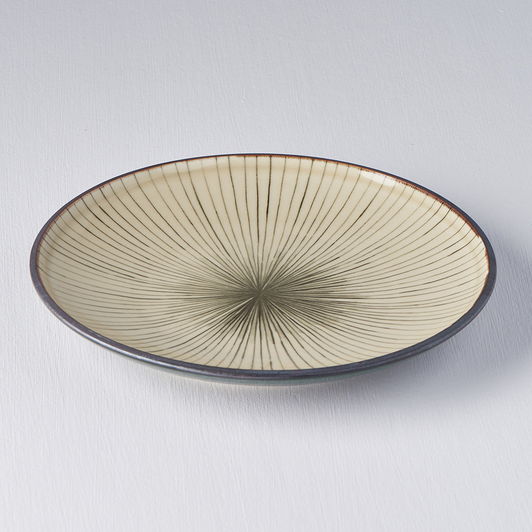 Side Plate 19cm Green Converging Line Glaze V637-C3602