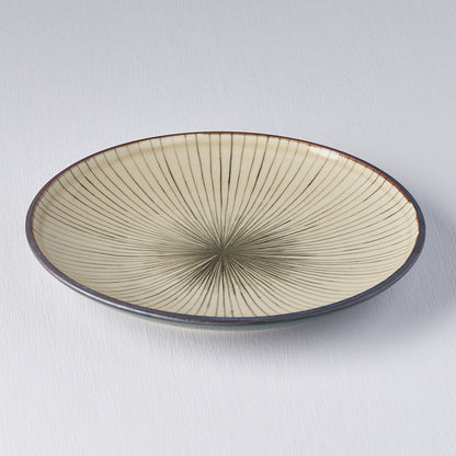 Side Plate 19cm Green Converging Line Glaze V637-C3602