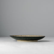 Side Plate 19cm Green Converging Line Glaze V637-C3602